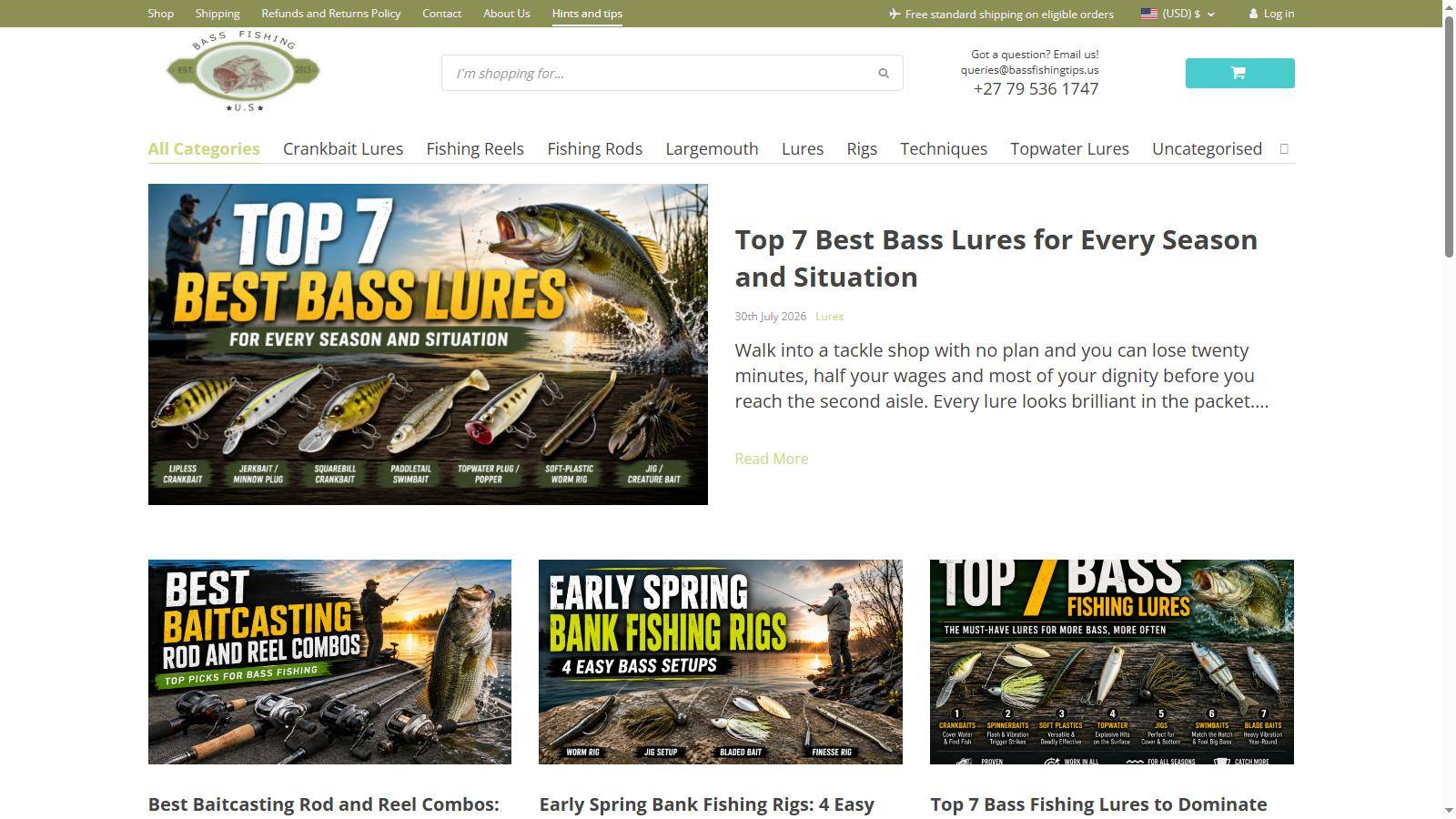 Bass Fishing Tips US fishing guide and educational content page